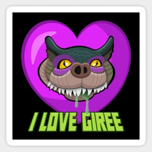 I love Giree - Purple & Green Magnet